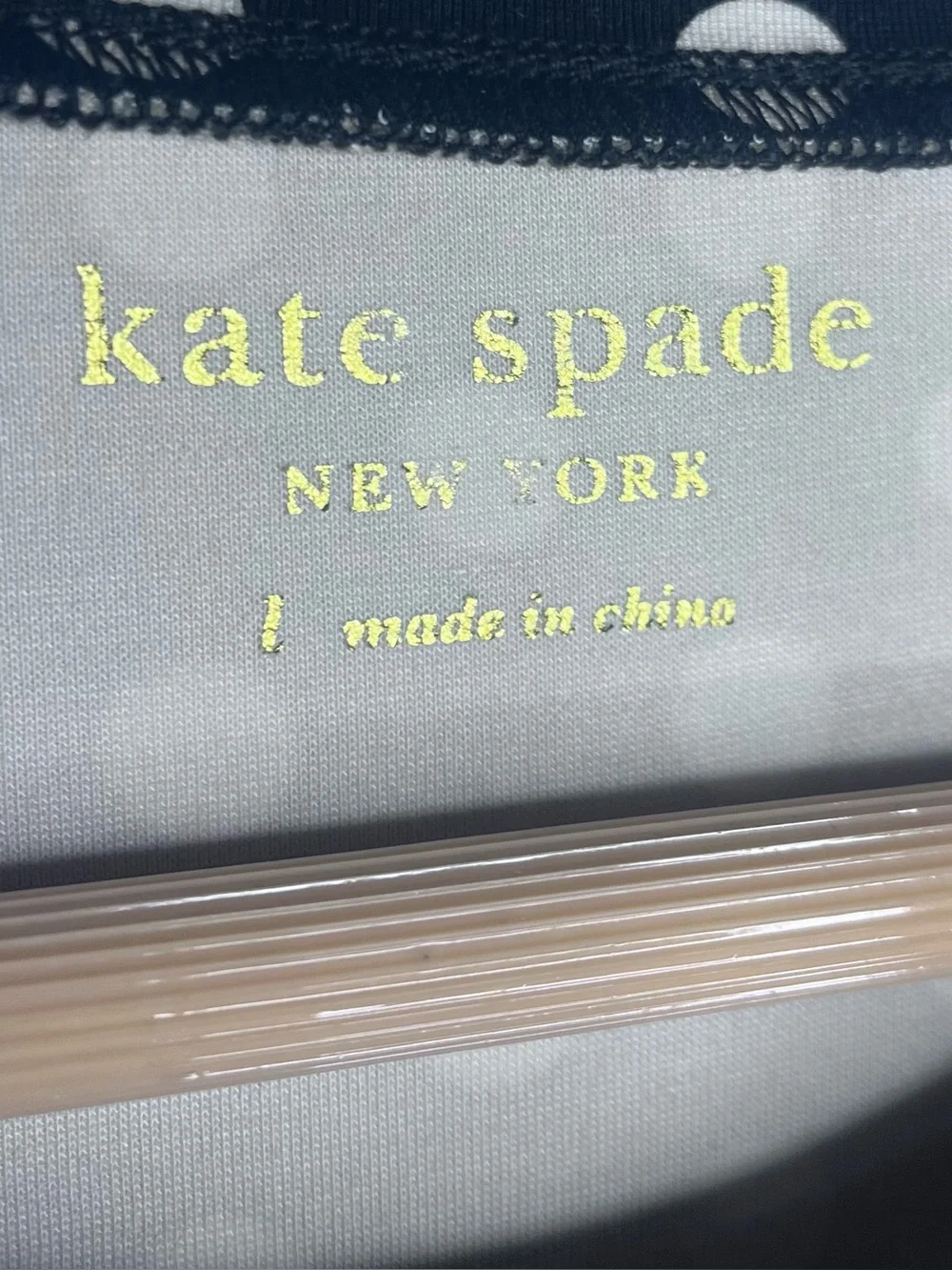 Kate Spade New York Black White Polka Dot Bell Sleeve Dress Women Size Large